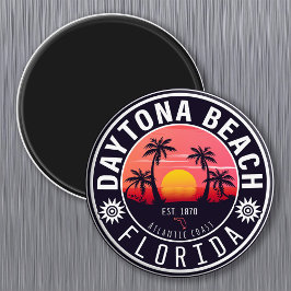 Daytona Beach Florida Retro Sunset Souvenirs 80-ta Magnet
