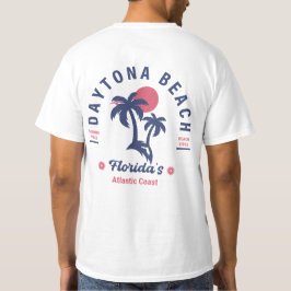 Daytona Beach Florida Retro Sunset Souvenirs T Shirt