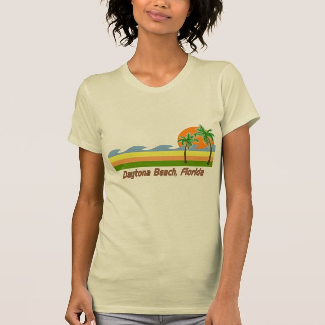 Daytona Beach Florida RETRO Tshirt Tee (Framsida)