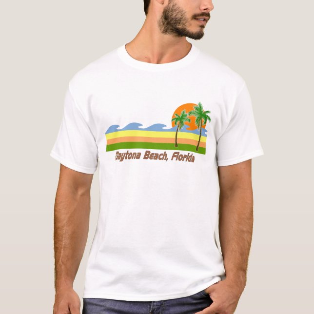 Daytona Beach Florida RETRO Tshirt Tee (Framsida)