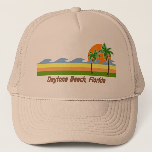 Daytona Beach Florida RETRO Tshirt Truckerkeps (Framsida)