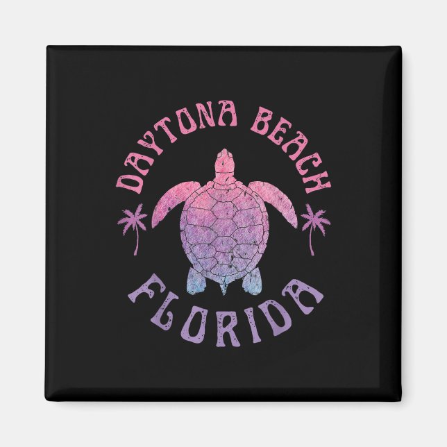Daytona Beach Florida Sea Turtle Sommaravacation Magnet (Framsidan)