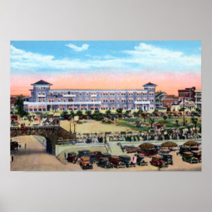 Daytona Beach Florida sjösidahotell och Boardwalk Poster