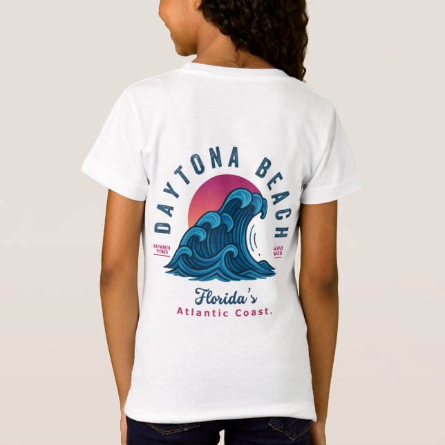 DAYTONA BEACH FLORIDA SOMMARVÅGOR SEMESTER T SHIRT (Baksida)