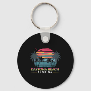 Daytona Beach Florida Summer Vacation Retro Design Nyckelring