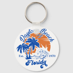 Daytona Beach Florida Summer Vinkar Vacation 60 s Nyckelring