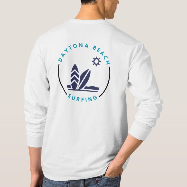 Daytona Beach Florida Surfing T-Shirt (Baksida)