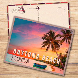 Daytona Beach Florida Tropical Handflatan Träd 195 Vykort