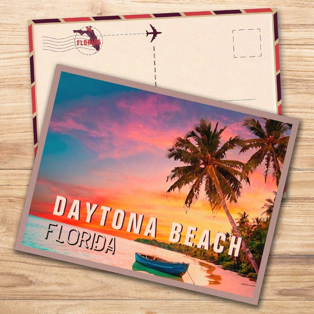 Daytona Beach Florida Tropical Handflatan Träd 195 Vykort (Skapare uppladdad)