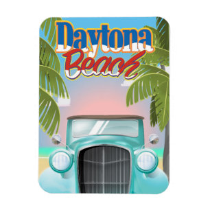 Daytona Beach, Florida USA vintage resor poster Magnet