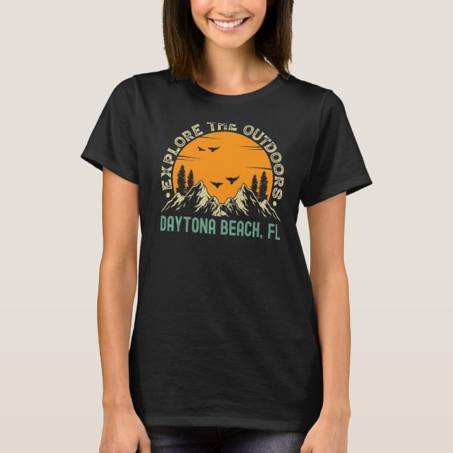 Daytona Beach, Florida - Utforska lokalerna utomhu T Shirt (Framsida)