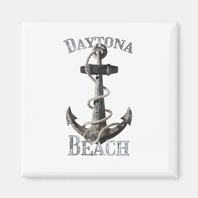 Daytona Beach Florida Vacation Nautical Anchor Magnet (Framsidan)