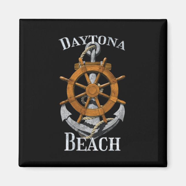 Daytona Beach Florida Vacation Nautical Anchor Sai Magnet (Framsidan)