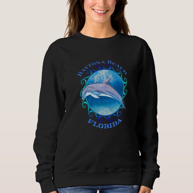 Daytona Beach Florida Vacation Souvenir Dolphin T Shirt (Framsida)