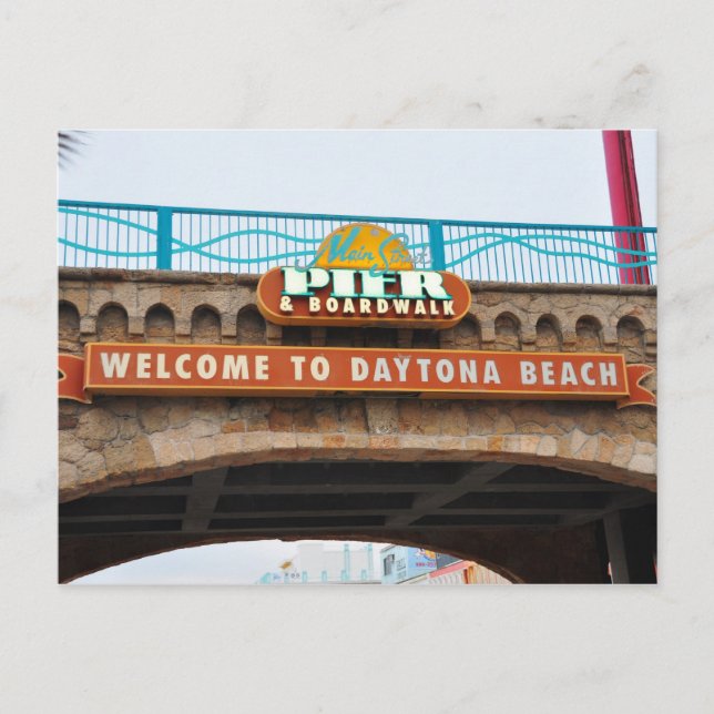 Daytona Beach Main Pier Boardpromenabrygga vykort (Framsida)