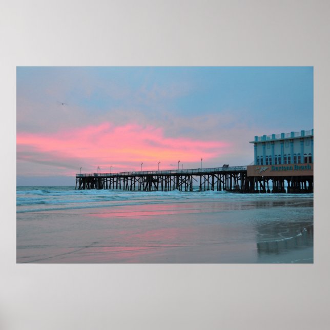 Daytona Beach Main Street Pier Sunrise Poster (Framsidan)
