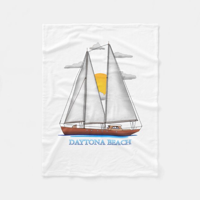 Daytona Beach Nautical Sailing Sailor Fleecefilt (Framsidan)