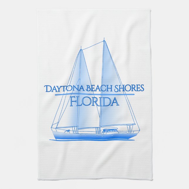 Daytona Beach Shores Coastal Nautical Sailing Sail Kökshandduk (Vertikal)