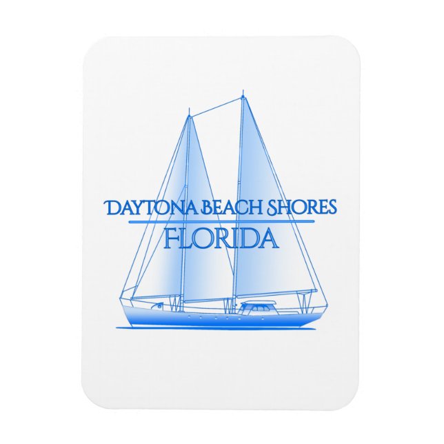Daytona Beach Shores Coastal Nautical Sailing Sail Magnet (Vertikal)