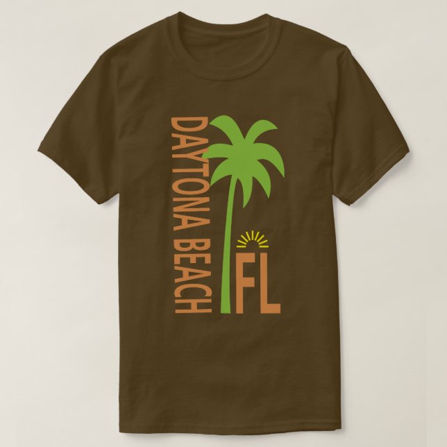 Daytona Beach skjorta med palmträdet T Shirt (Design framsida)
