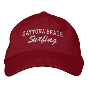 Daytona Beach Surfing Embroired Baseball Hat Broderad Keps