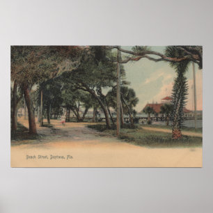 Daytona Florida - beskåda av strandgatan Poster