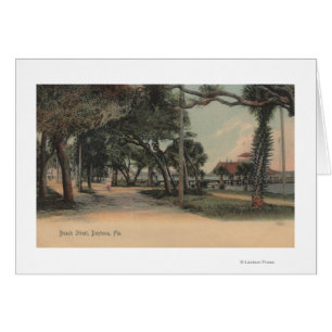 Daytona, Florida - View of Beach Street Hälsningskort