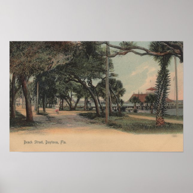 Daytona, Florida - View of Beach Street Poster (Framsidan)