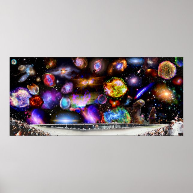 Daytona Speedway med Chandra Telescope Himlar Poster (Framsidan)