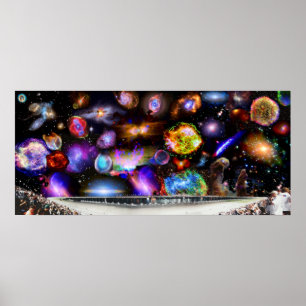 Daytona speedway med Chandra teleskophimmel Poster