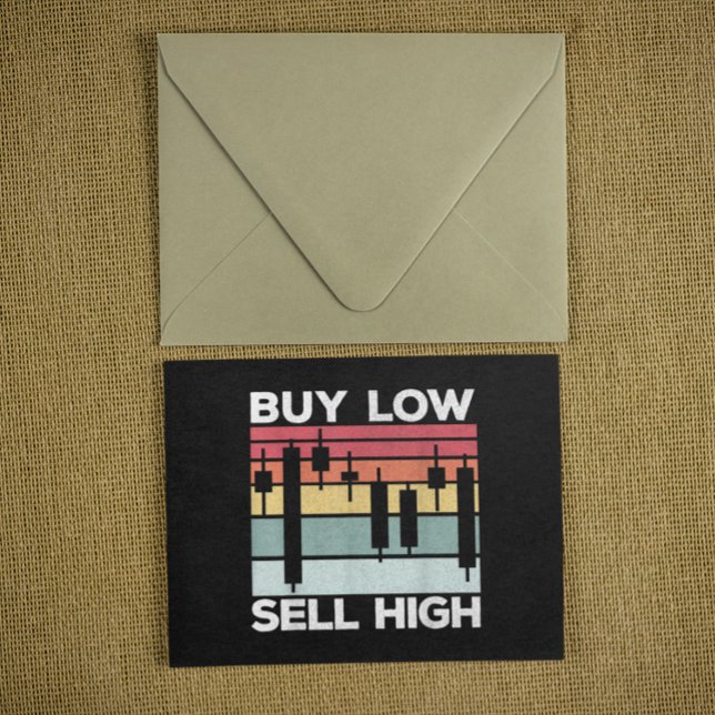 Daytrading Buy low säljer höga Candlesticks Vykort (Daytrading Buy low sell high Candlesticks Postcard)