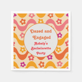 Dazed and Engaged retro Blommigt Bachelorette Part Pappersservett