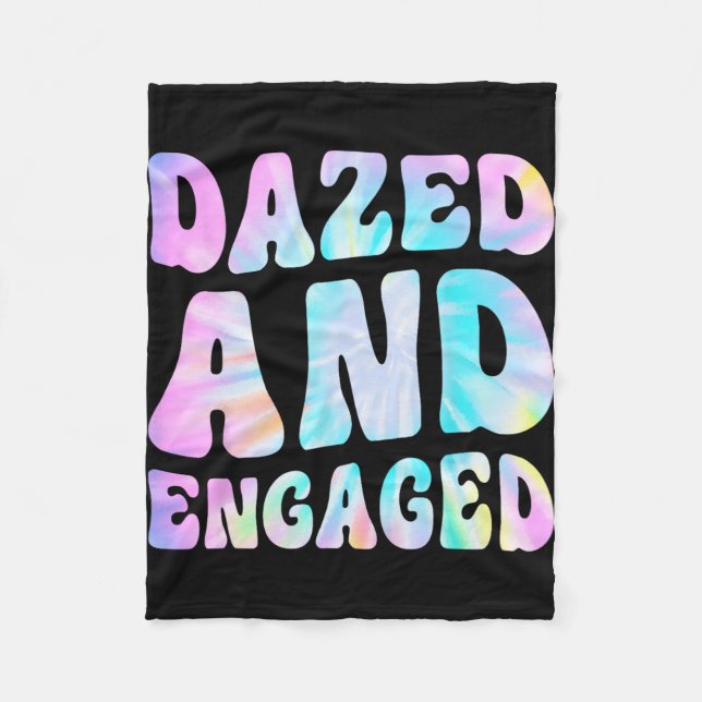 Dazed and Enged Tie Dye Bride Squad Bachelorette Fleecefilt (Framsidan)