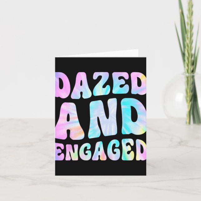 Dazed and Enged Tie Dye Bride Squad Bachelorette Kort (Framsida)