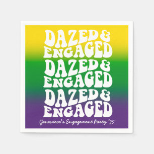 Dazed Engaged Retro Mardi Gras Pappersservett