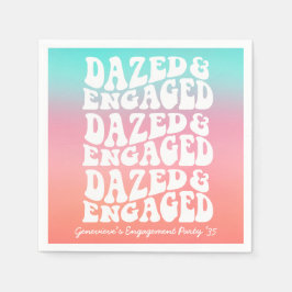 Dazed Engaged Retro Rosa Aqua  Pappersservett