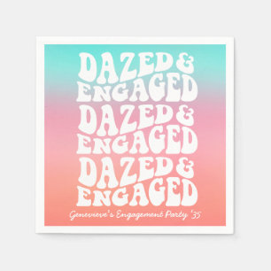 Dazed Engaged Retro Rosa Aqua Pappersservett