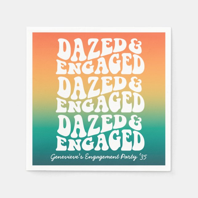 Dazed Engagerad Retro Typografi Pappersservett (Framsidan)