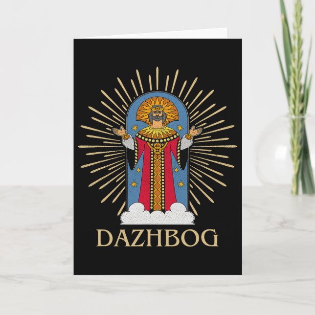 Dazjbog Forntida mytologiska slaviska hedendom Rys Kort (Framsida)