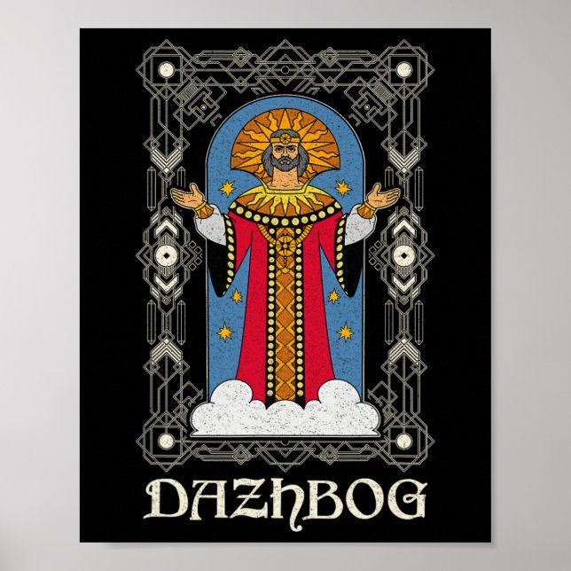 Dazjbog Forntida mytologiska slaviska hedendom Rys Poster (Framsidan)