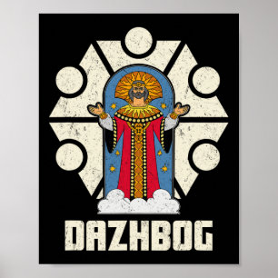 Dazjbog Forntida mytologiska slaviska hedendom Rys Poster