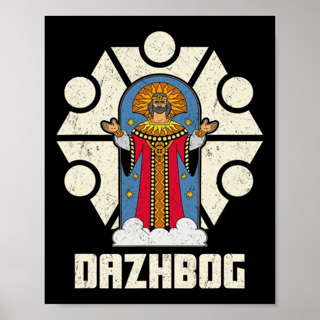 Dazjbog Forntida mytologiska slaviska hedendom Rys Poster (Framsidan)