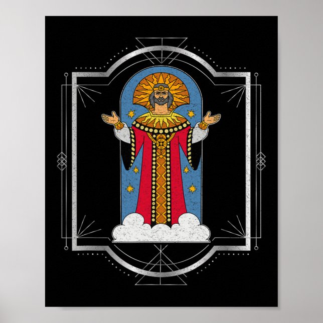 Dazjbog Forntida mytologiska slaviska hedendom Rys Poster (Framsidan)
