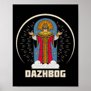Dazjbog Forntida mytologiska slaviska hedendom Rys Poster