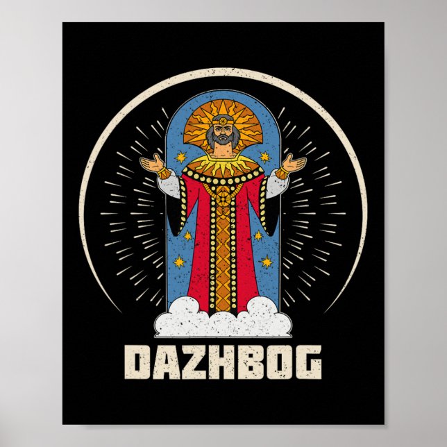 Dazjbog Forntida mytologiska slaviska hedendom Rys Poster (Framsidan)