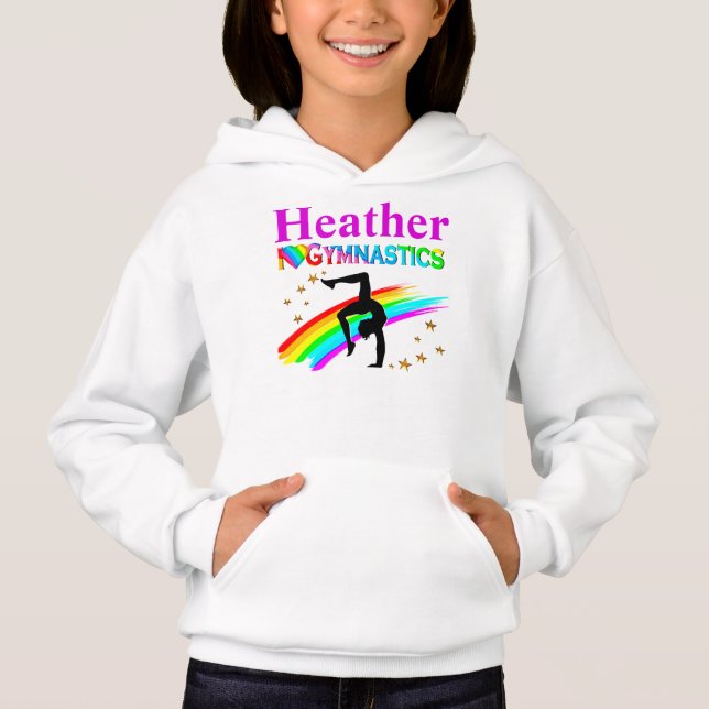 DAZLING PERSONLIG I KÄRLEK GYMNASTISK HOODIE TEE SHIRT (Framsida)