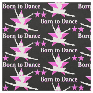 DAZLING ROSA OCH SVART BALLERINA FABRIC TYG