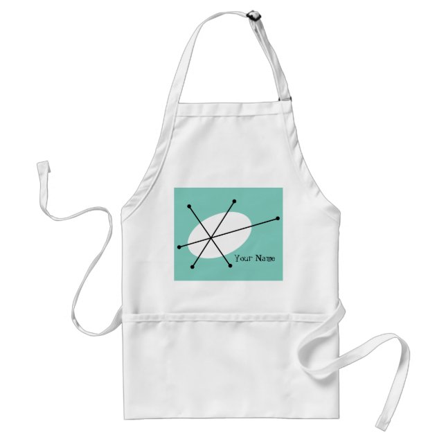 Dazzle Blue Namn apron Förkläde (Framsidan)