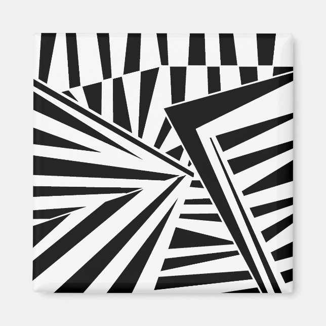dazzle camouflage(black) magnet (Framsidan)