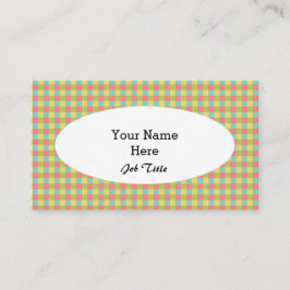 Dazzle Check affärskort oval white Visitkort